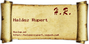 Halász Rupert névjegykártya