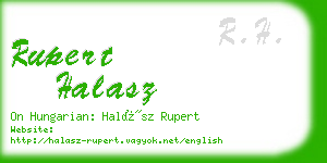 rupert halasz business card